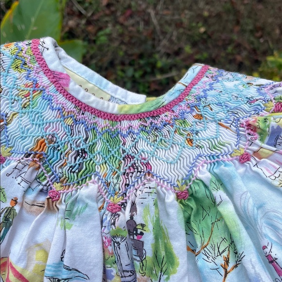 Le Za Me smocked romper size 18 months - Picture 2 of 8